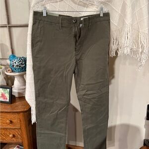 Goodfellow Men's Olive Pants 33 x 30 slim athletic chino